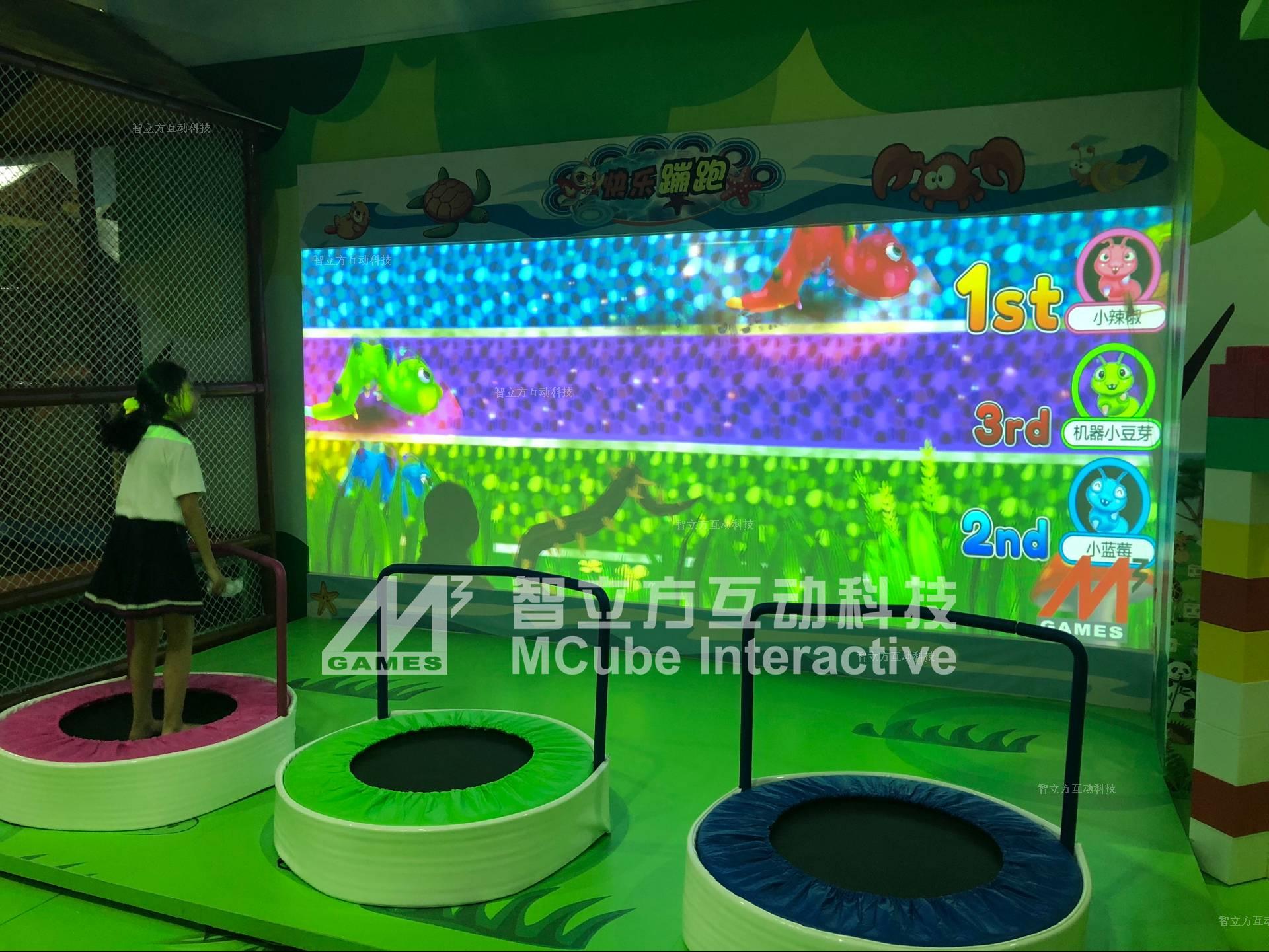 儿童娱乐新趋势！智立方ar体感互动运动系统体感足球游泳跨栏！